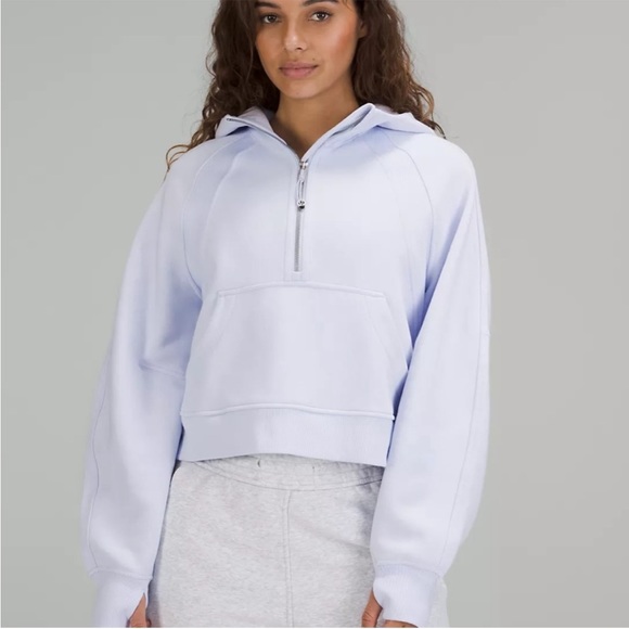 lululemon athletica | Tops | Lululemon Nwt Scuba Oversized Half Zip  Blissful Blue Pastel Lavender Ml | Poshmark